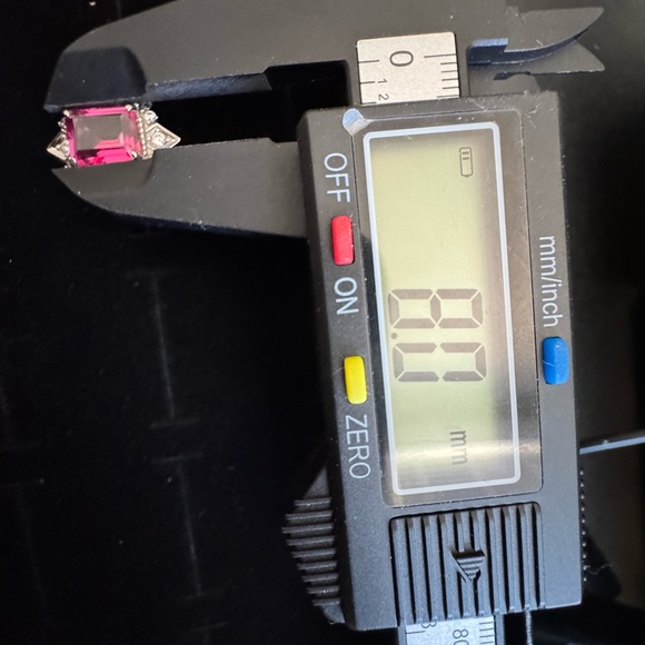 Natural Rhodolite Garner Ring with White Topaz accents 925 Sterling Silver NWOT - Picture 5 of 7